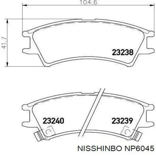 Купити NP6045 Nisshinbo Задні колодки
