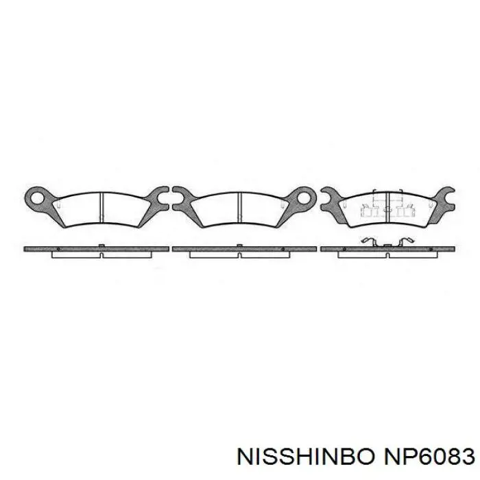 Задні гальмівні колодки Nisshinbo NP6083 ціна, від 20.86 USD