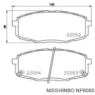 Передні тормозні колодки NP6095 Nisshinbo