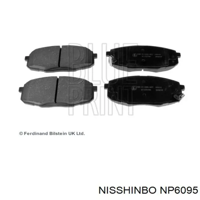 Колодки гальмівні передні, дискові NP6095 Nisshinbo