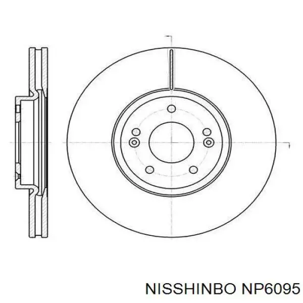 Гальмівні колодки Nisshinbo NP6095 ціна, від 21.40 USD