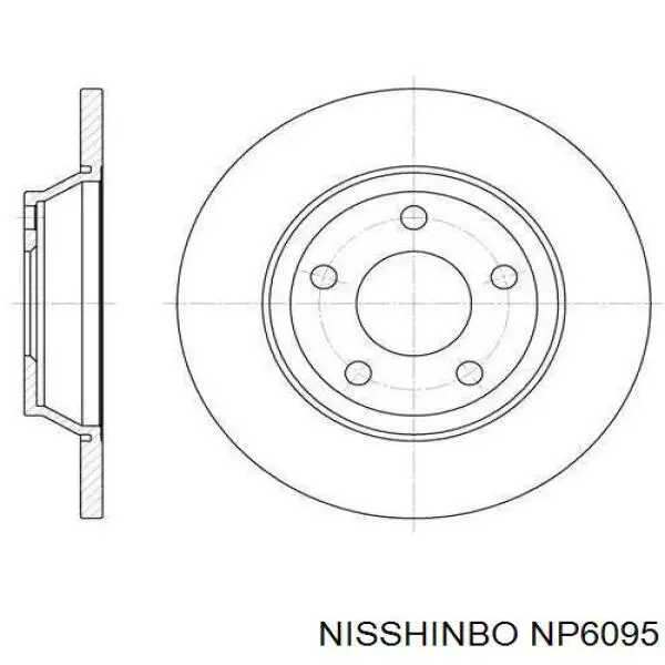 Купити NP6095 Nisshinbo Колодки гальмівні передні, дискові