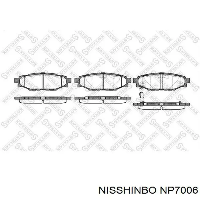 Купити NP7006 Nisshinbo Задні колодки