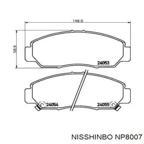 Гальмівні колодки Nisshinbo NP8007 ціна, від 21.90 USD
