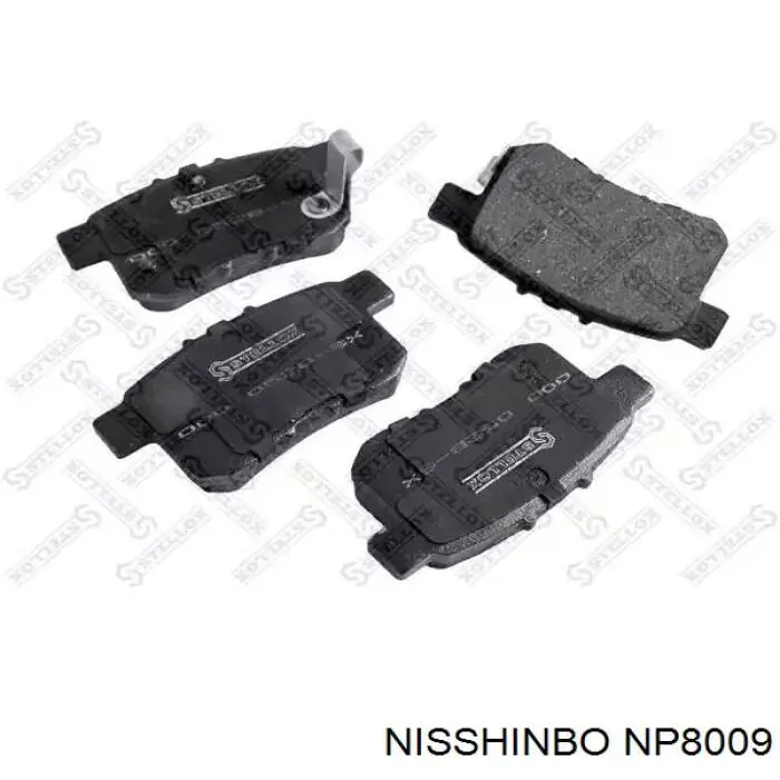 Задні гальмівні колодки NP8009 Nisshinbo