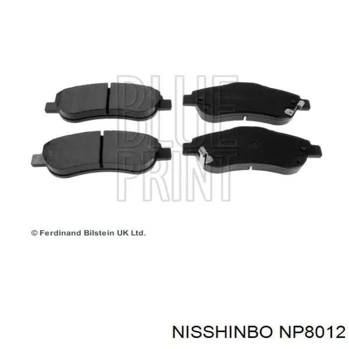 NP8012 Nisshinbo колодки гальмівні передні, дискові
