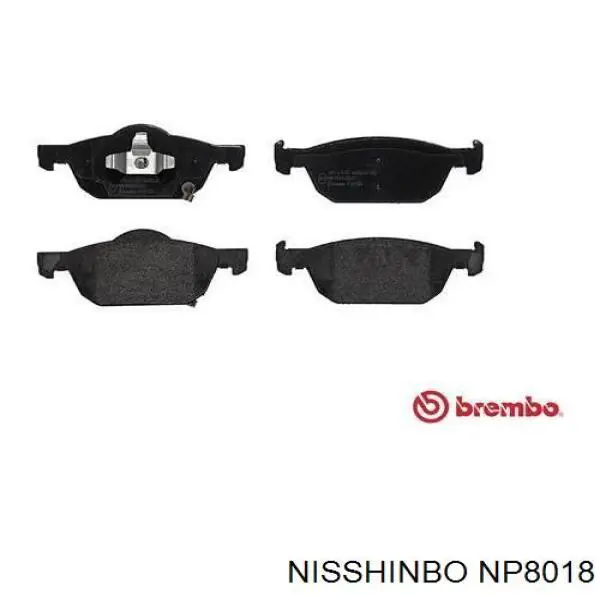 Гальмівні колодки Nisshinbo NP8018 ціна, від 29.35 USD