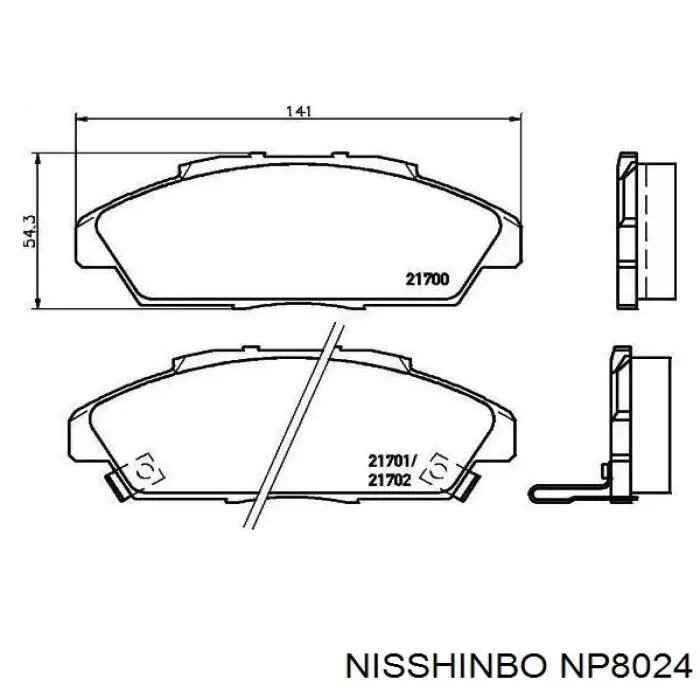 Купити 45022SV4010 Honda Колодки гальмівні передні, дискові