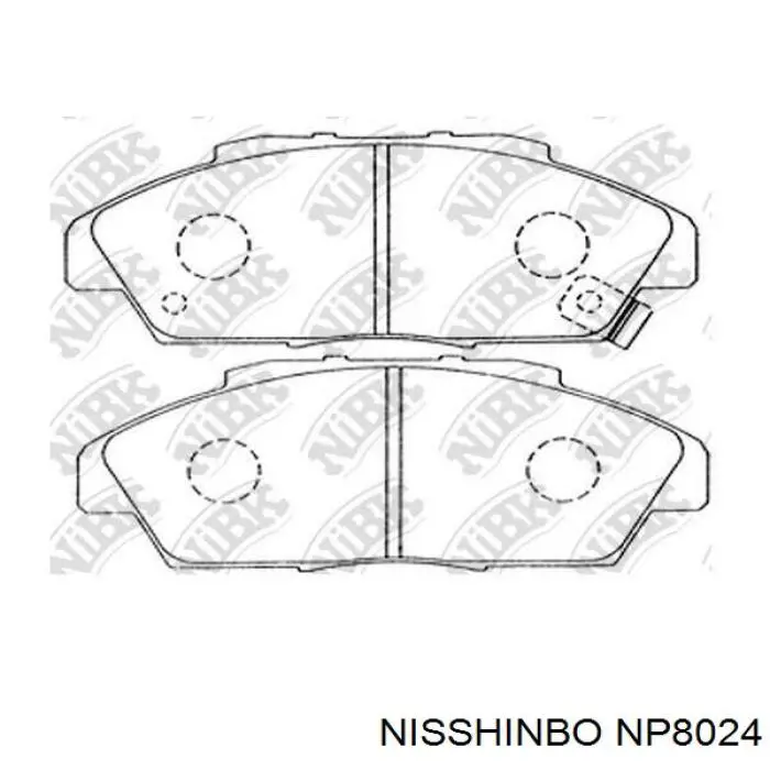 Передні тормозні колодки MP308J Mintye