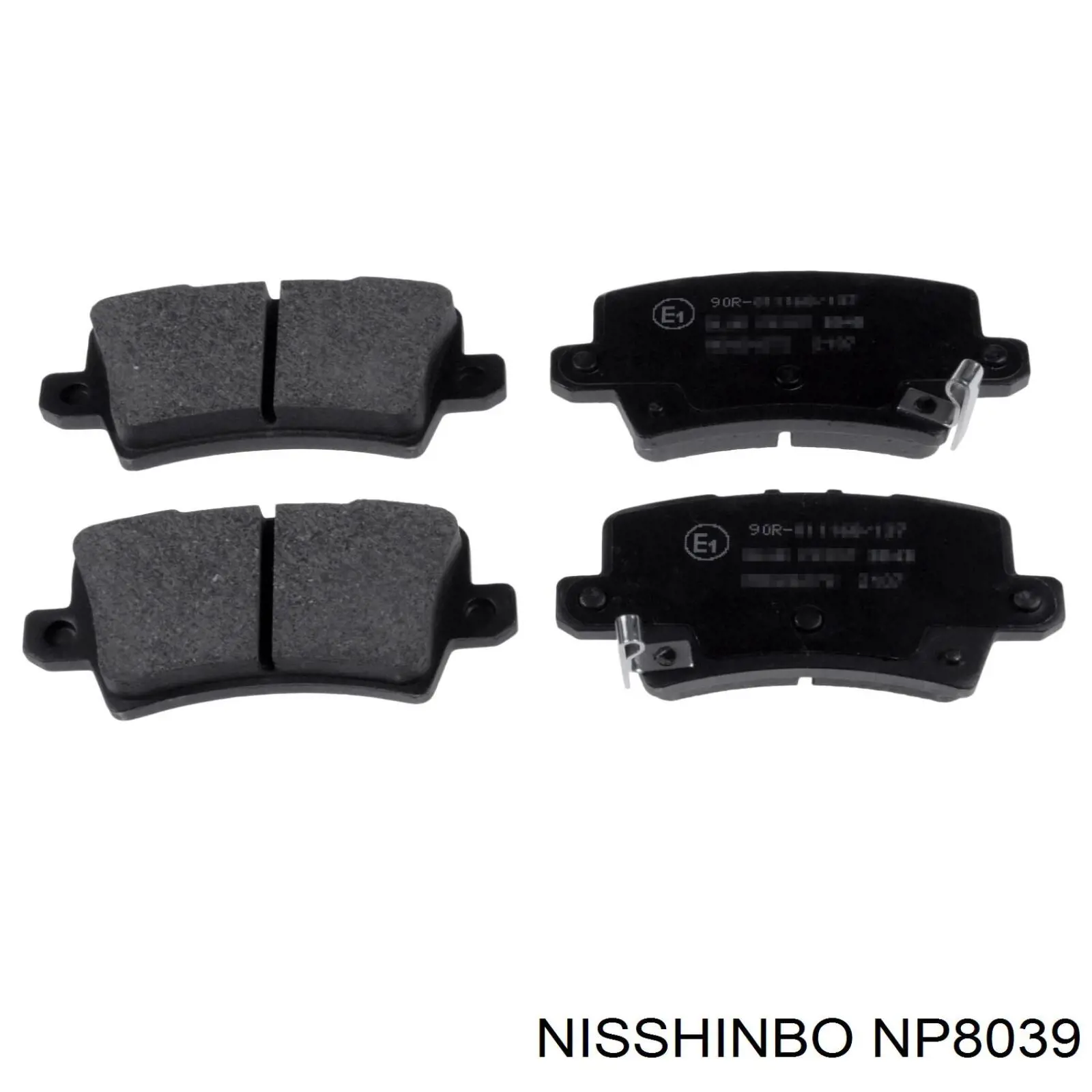 NP8039 Nisshinbo колодки гальмові задні, дискові