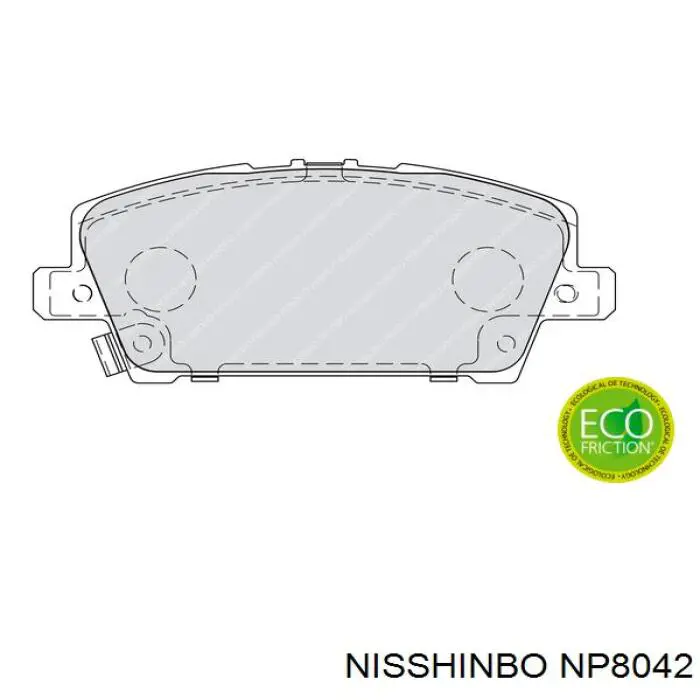 Купити NP8042 Nisshinbo Колодки гальмівні передні, дискові