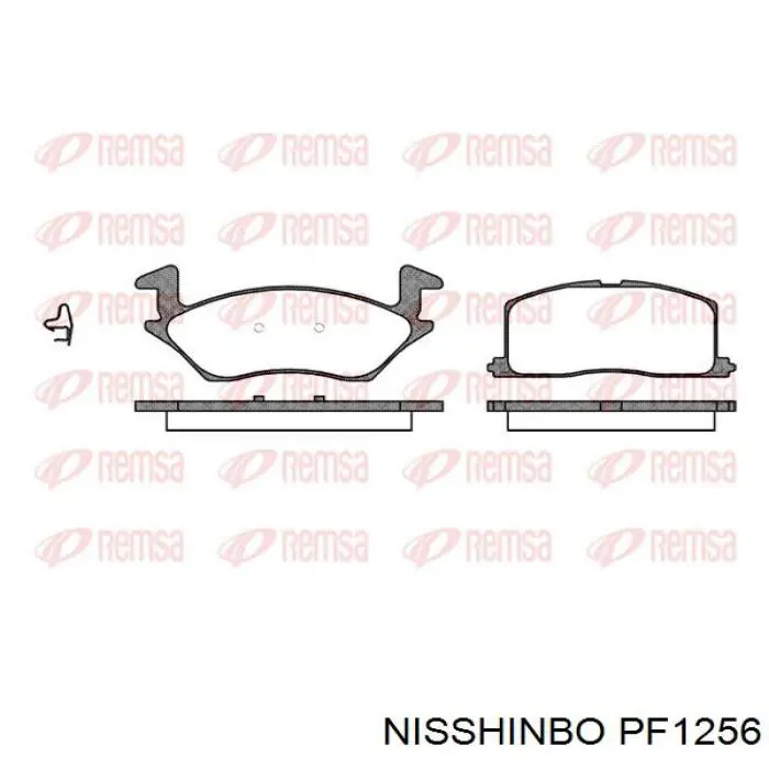 PF1256 Nisshinbo колодки гальмівні передні, дискові