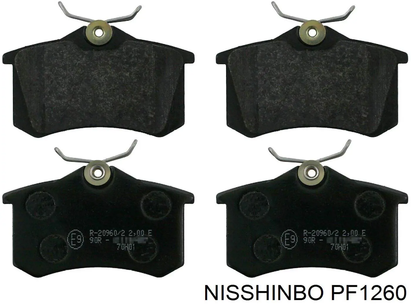 Купити PF1260 Nisshinbo Колодки гальмівні передні, дискові