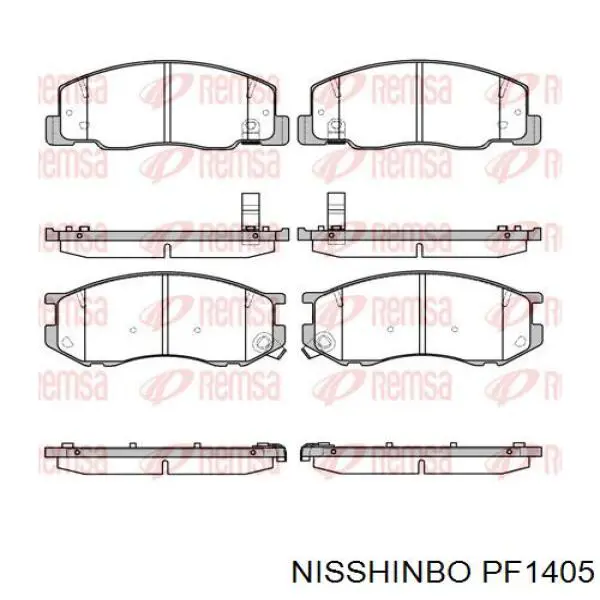 PF1405 Nisshinbo Передні гальмівні колодки