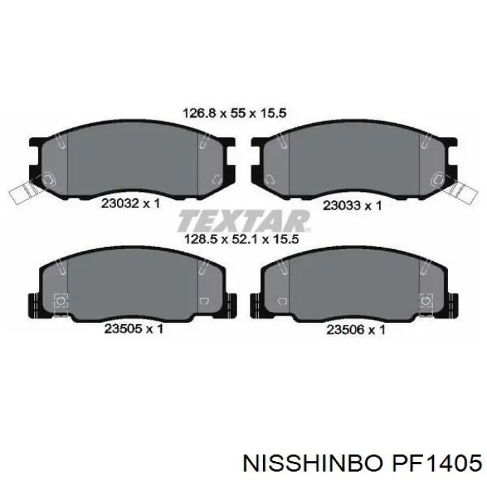 Гальмівні колодки Nisshinbo PF1405 ціна, від 7.81 USD