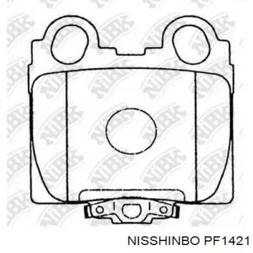 PF1421 Nisshinbo колодки гальмові задні, дискові