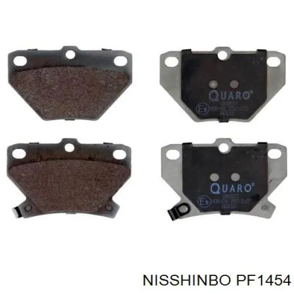 PF1454 Nisshinbo Колодки гальмівні задні, дискові