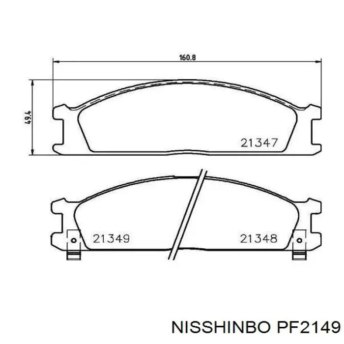 Гальмівні колодки Nisshinbo PF2149 ціна, від 13.92 USD