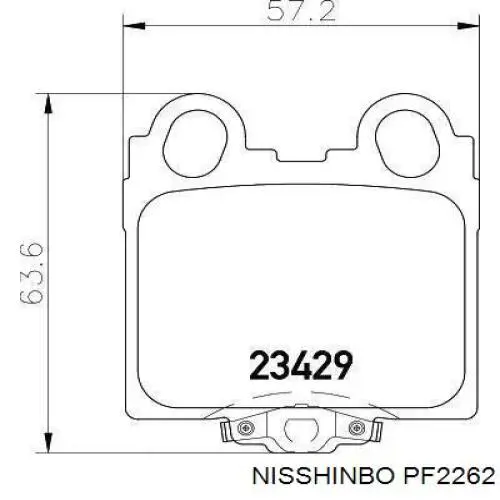 Купити PF2262 Nisshinbo Задні колодки