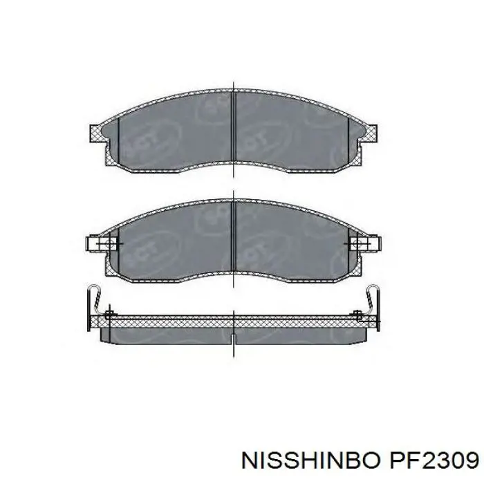 Гальмівні колодки Nisshinbo PF2309 ціна, від 21.76 USD