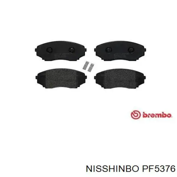 PF5376 Nisshinbo колодки гальмівні передні, дискові