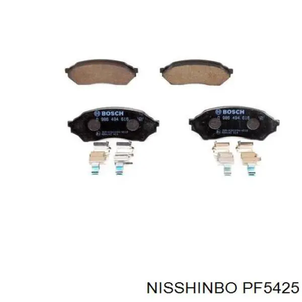 Передні тормозні колодки PF5425 Nisshinbo