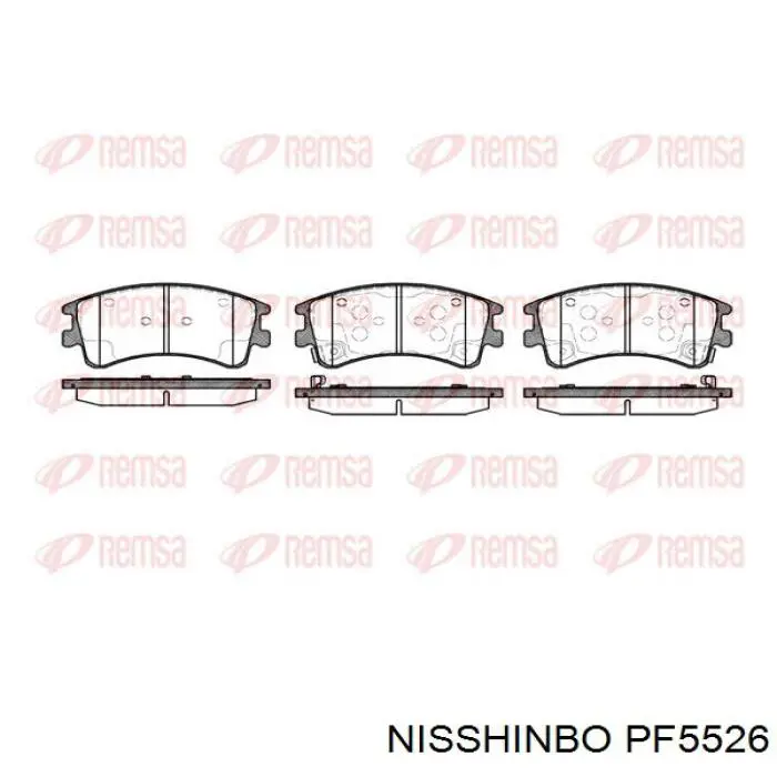 PF5526 Nisshinbo Передні гальмівні колодки