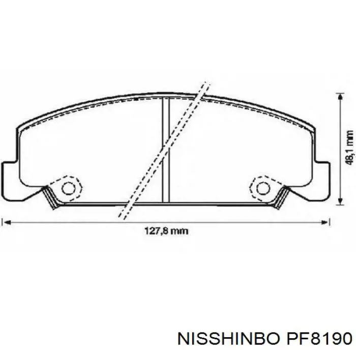 Гальмівні колодки Nisshinbo PF8190 ціна, від 12.13 USD