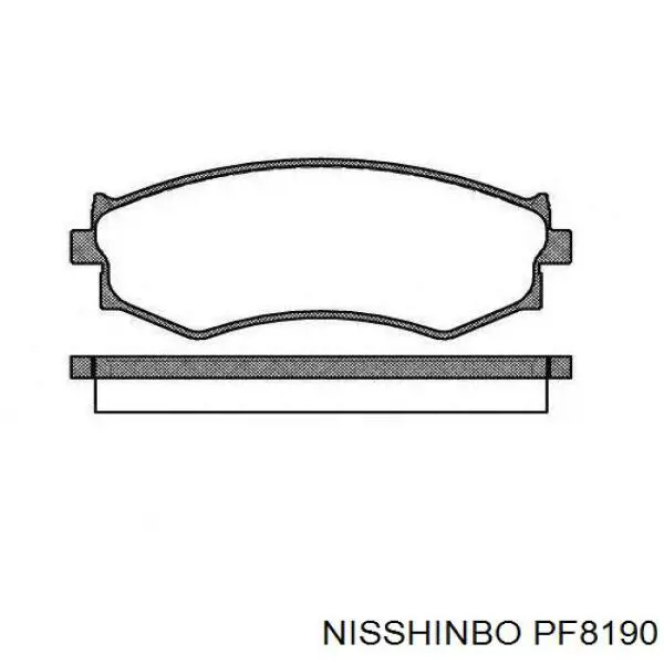 Передні тормозні колодки PF8190 Nisshinbo