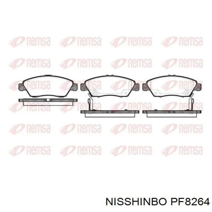 Гальмівні колодки Nisshinbo PF8264 ціна, від 19.00 USD