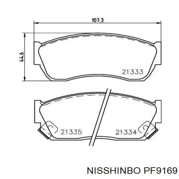 Гальмівні колодки Nisshinbo PF9169 ціна, від 12.68 USD