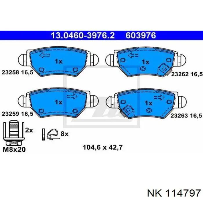 Диск сцепления  NK 114797