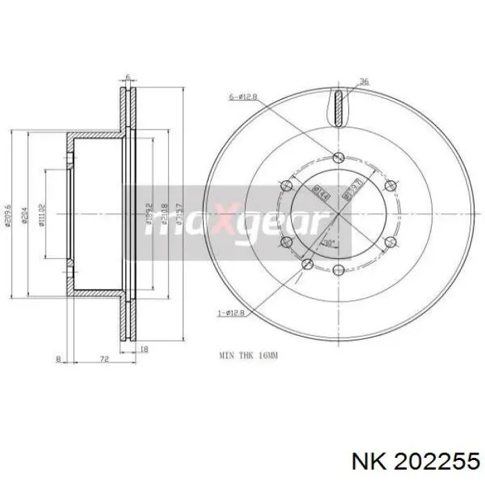 202255 NK Дискові гальма
