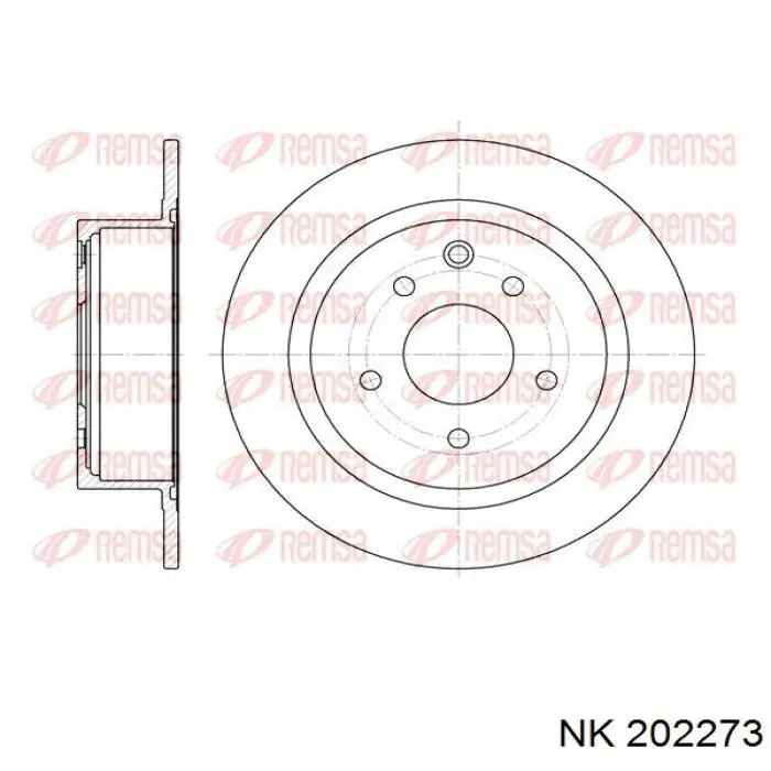 Задні дискові гальма NK 202273 ціна, від 33.00 USD