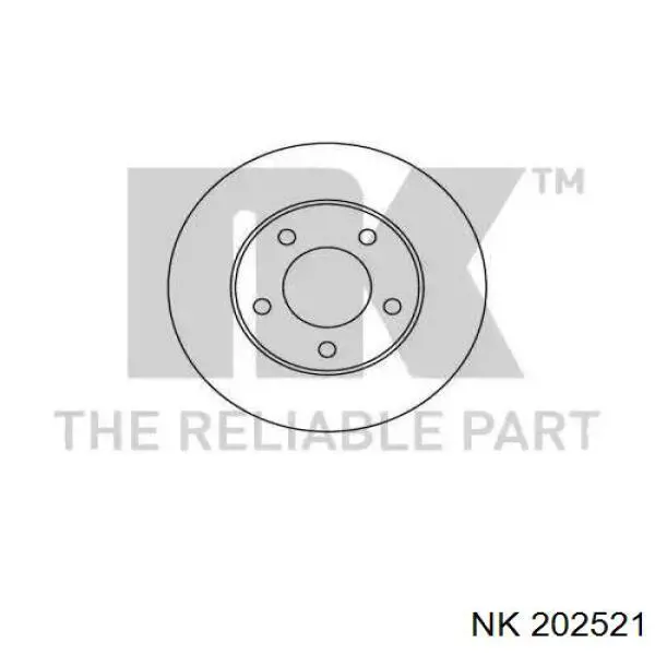 Диск гальмівний передній 202521 NK