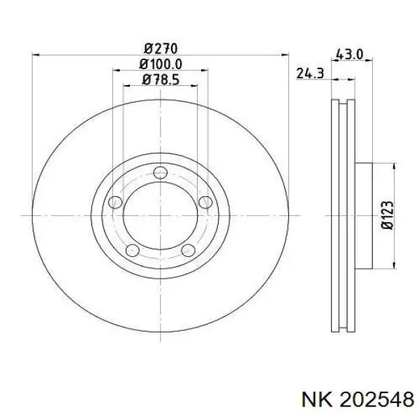 Купити 202548 NK Ротор гальмівний