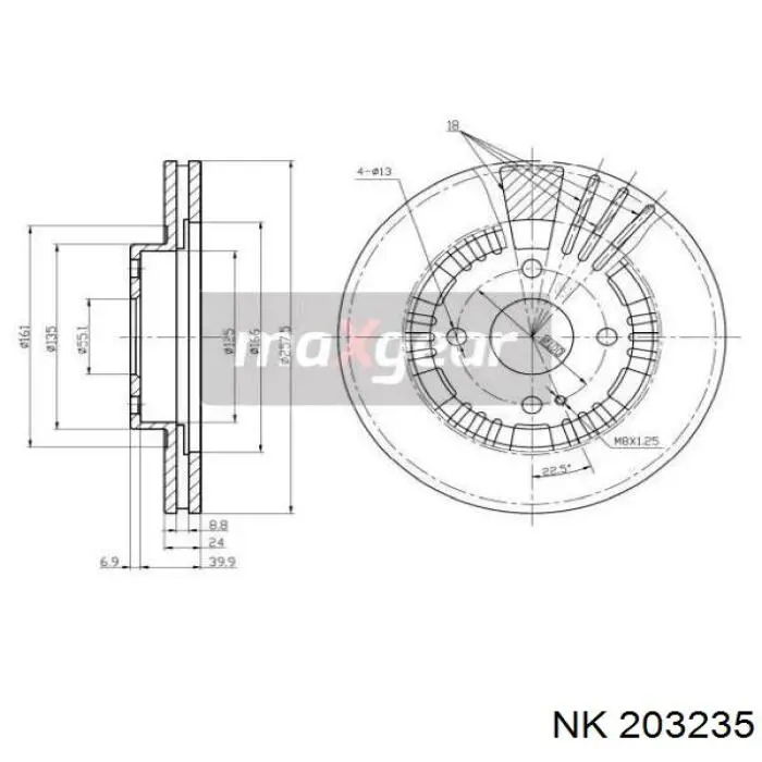 Купити 203235 NK Ротор гальмівний