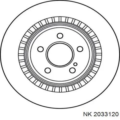 Диск гальмівний задній NK 2033120