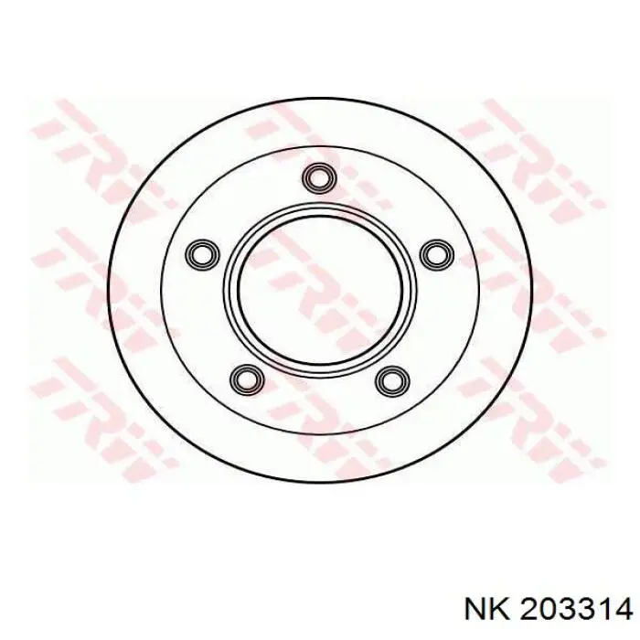 Гальмівні диски передні 203314 NK
