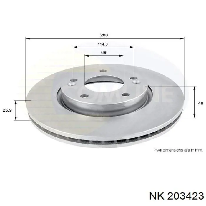 Купити 203423 NK Ротор гальмівний