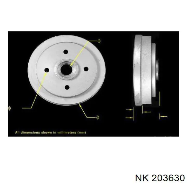 203630 NK диск гальмівний передній