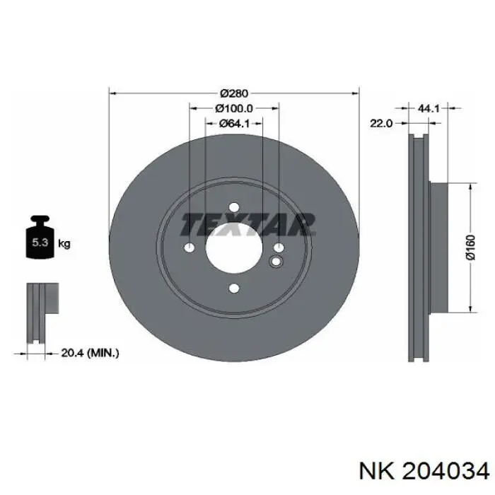 Купити 204034 NK Ротор гальмівний