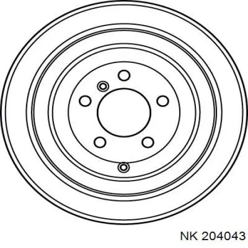 Диск гальмівний задній NK 204043