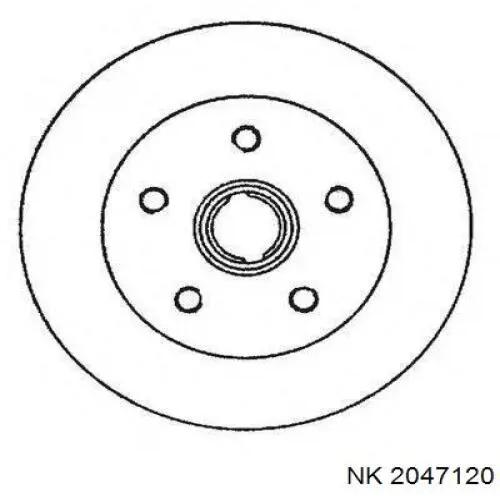 Диск гальмівний задній 2047120 NK