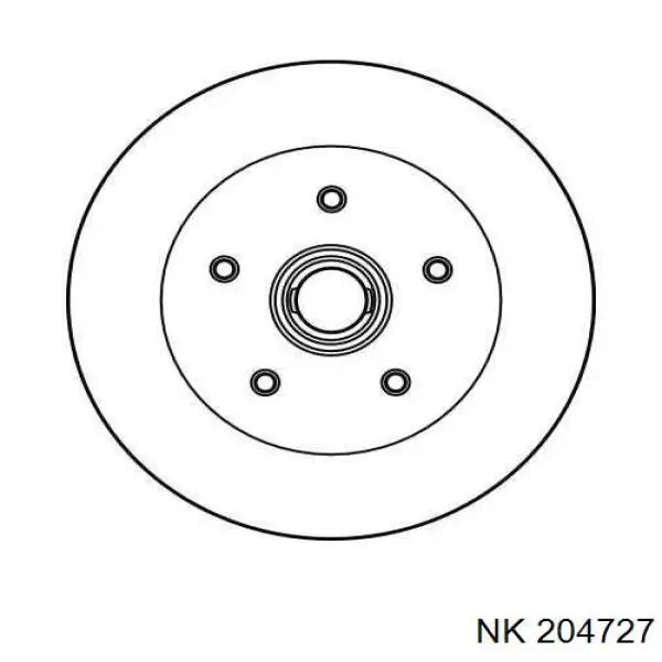 Диск переднього гальма NK 204727 ціна, від 40.58 USD