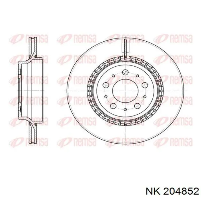 Диск гальмівний задній NK 204852