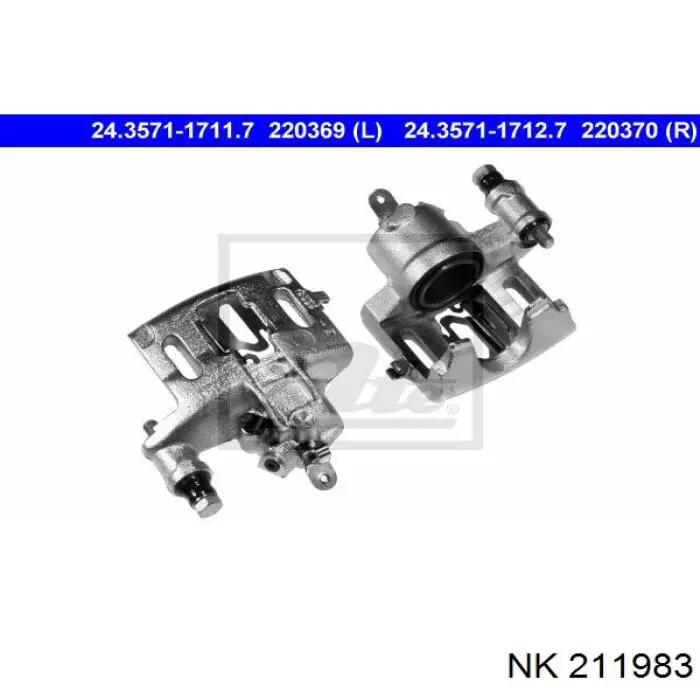 Супорт гальмівний передній правий NK 211983 ціна, від 52.98 USD