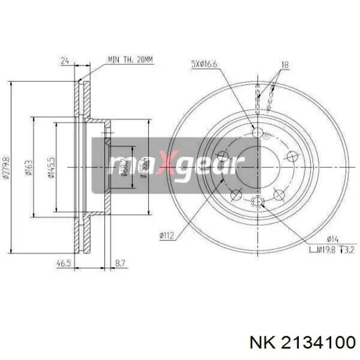 Купити ADBP450173 Blue Print Супорт задній правий