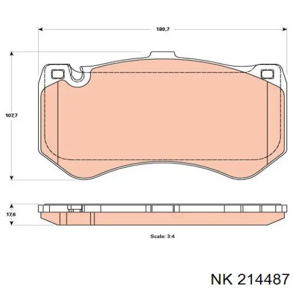 Купити 214487 NK Супорт гальмівний передній лівий
