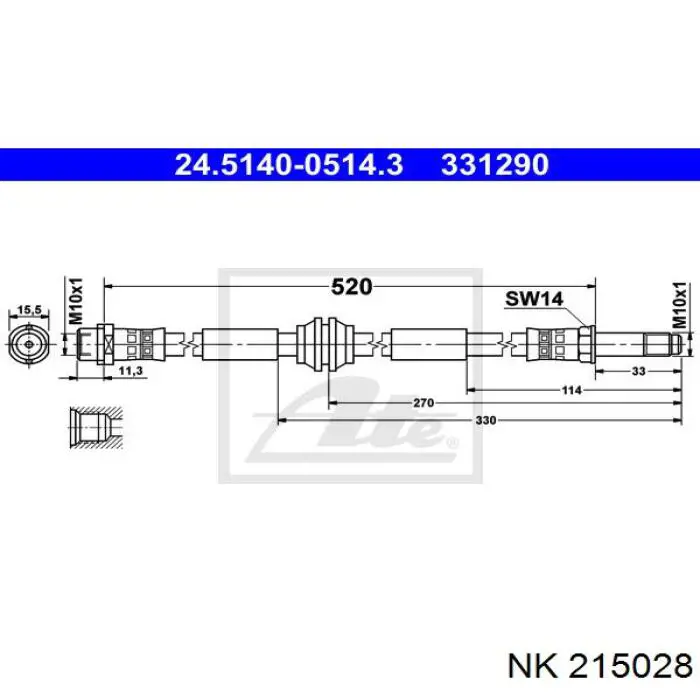 Купити 215028 NK Супорт задній правий